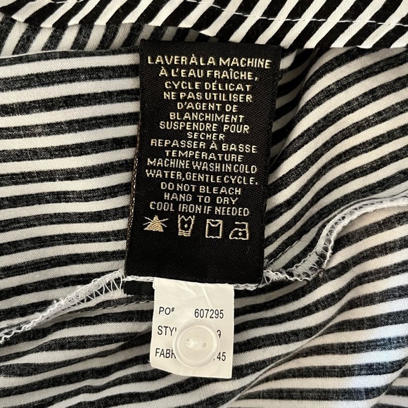 RENUAR Flowy Striped Button Down Top - Picture 6 of 7